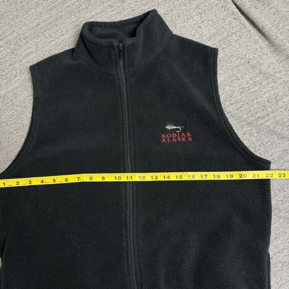 Kodiak Alaska Men's Fleece Vest Full zip-up Black Made in USA Size M - Picture 5 of 11
